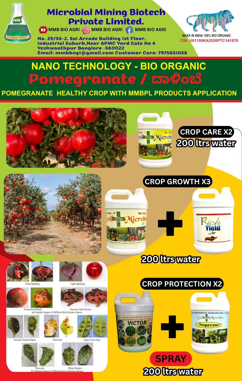 Pomegranate — recommended MMBPL product application